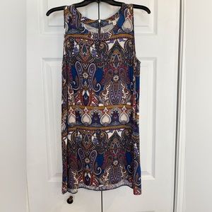 Pink Rose sleeveless dress, size Large.